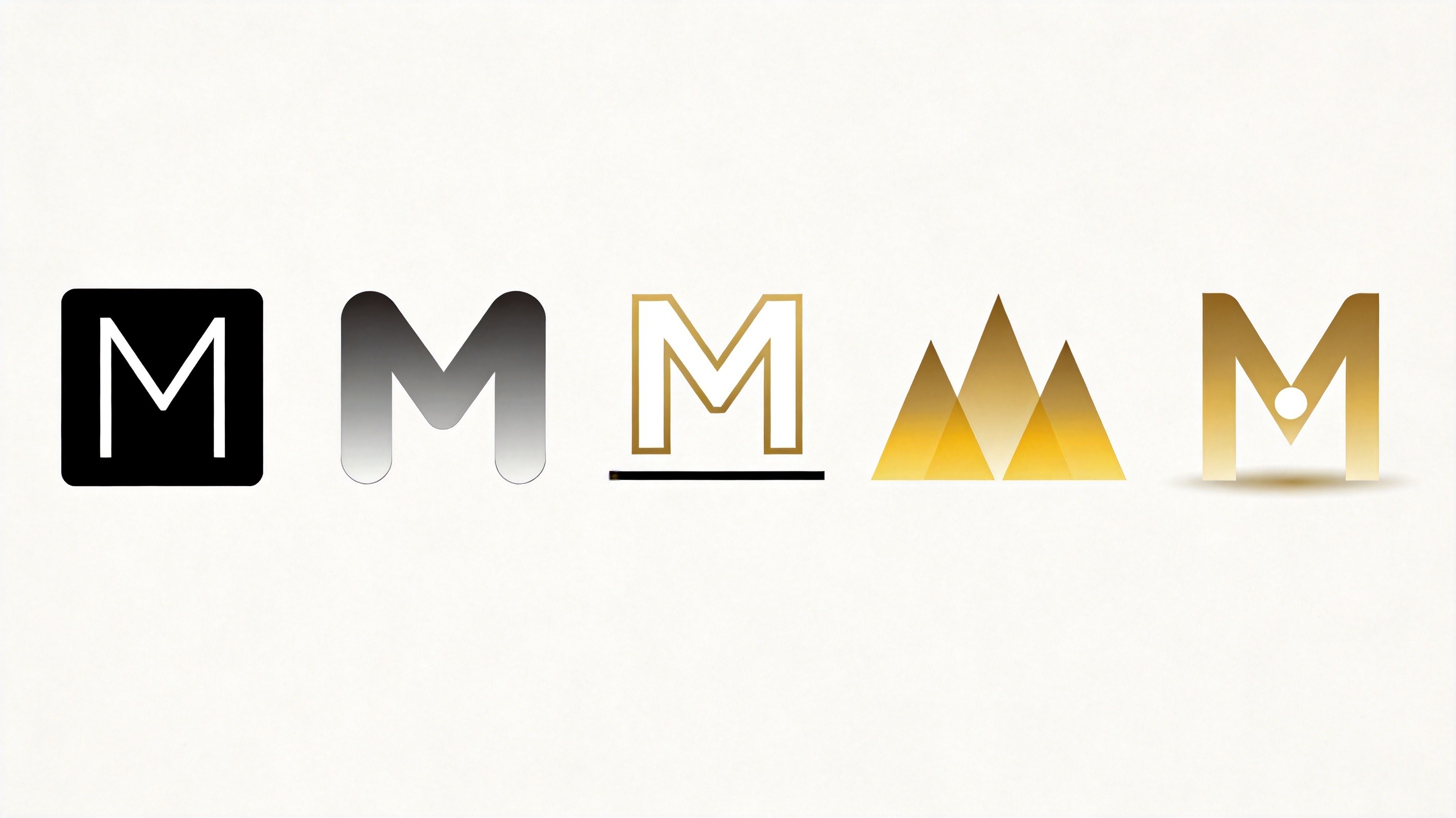 M字母Logo对称设计