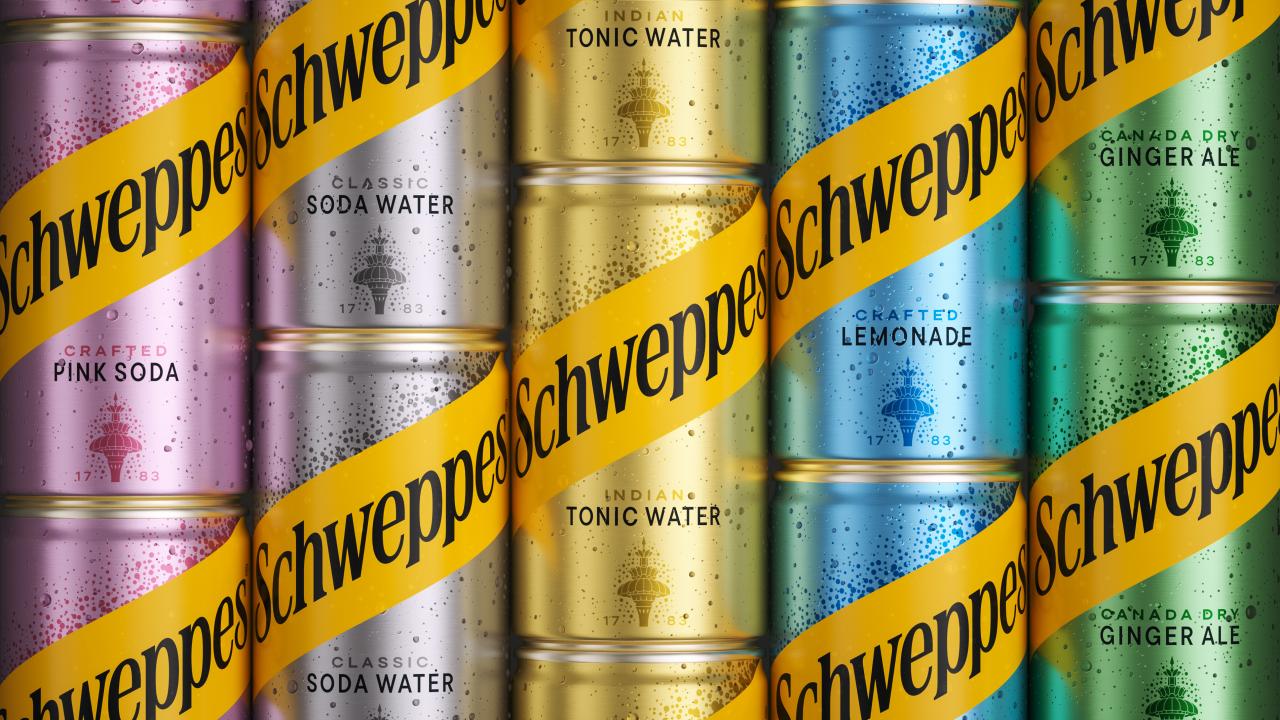 Schweppes 新旧产品形态应用(来源:Creative Boom)